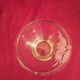 Vase en verre grave motif florale