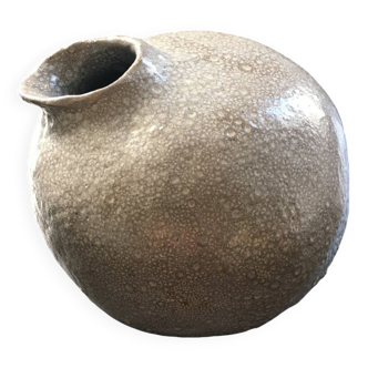 Brutalist stoneware pitcher