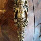 Louis XV dresser curved brown marble and bronze 1900