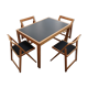 Ensemble table de salle à manger et 4 chaises années 80