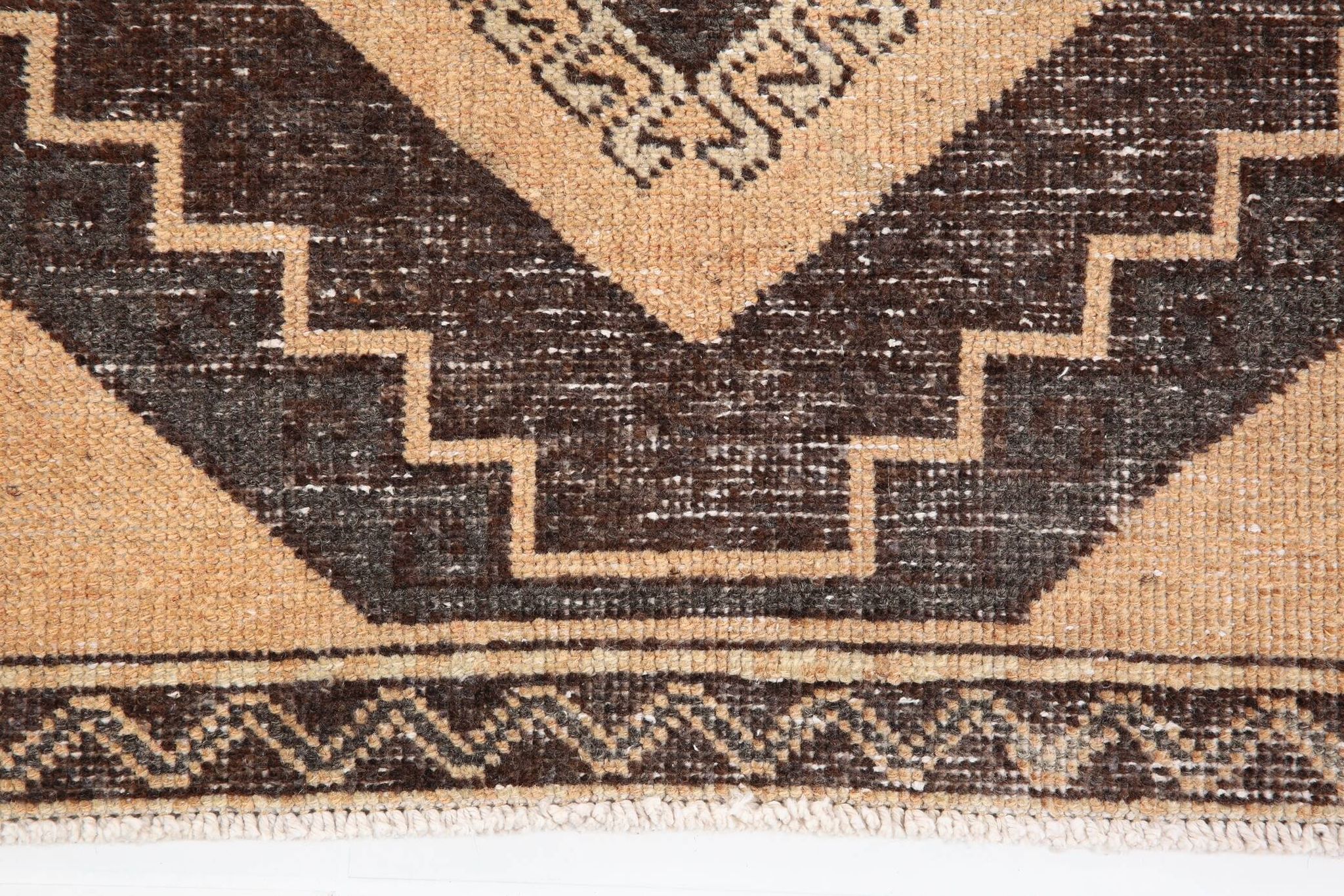 3x11 Rug For Hallway Brown Vintage Persian Runner Rug, 94x345Cm SK 5284