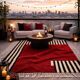 Handwoven pure wool rug with colourful patterns, size 150/250 cm.
