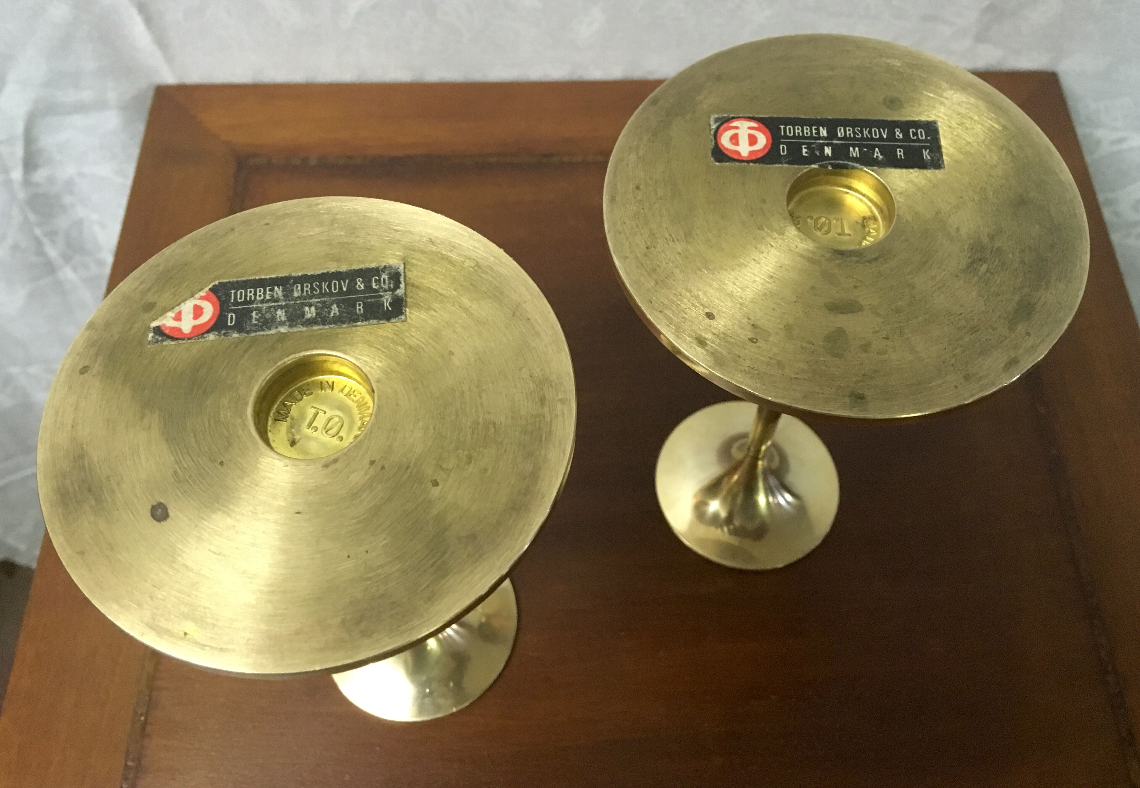 Scandinavian design candlestick duo - 1960s