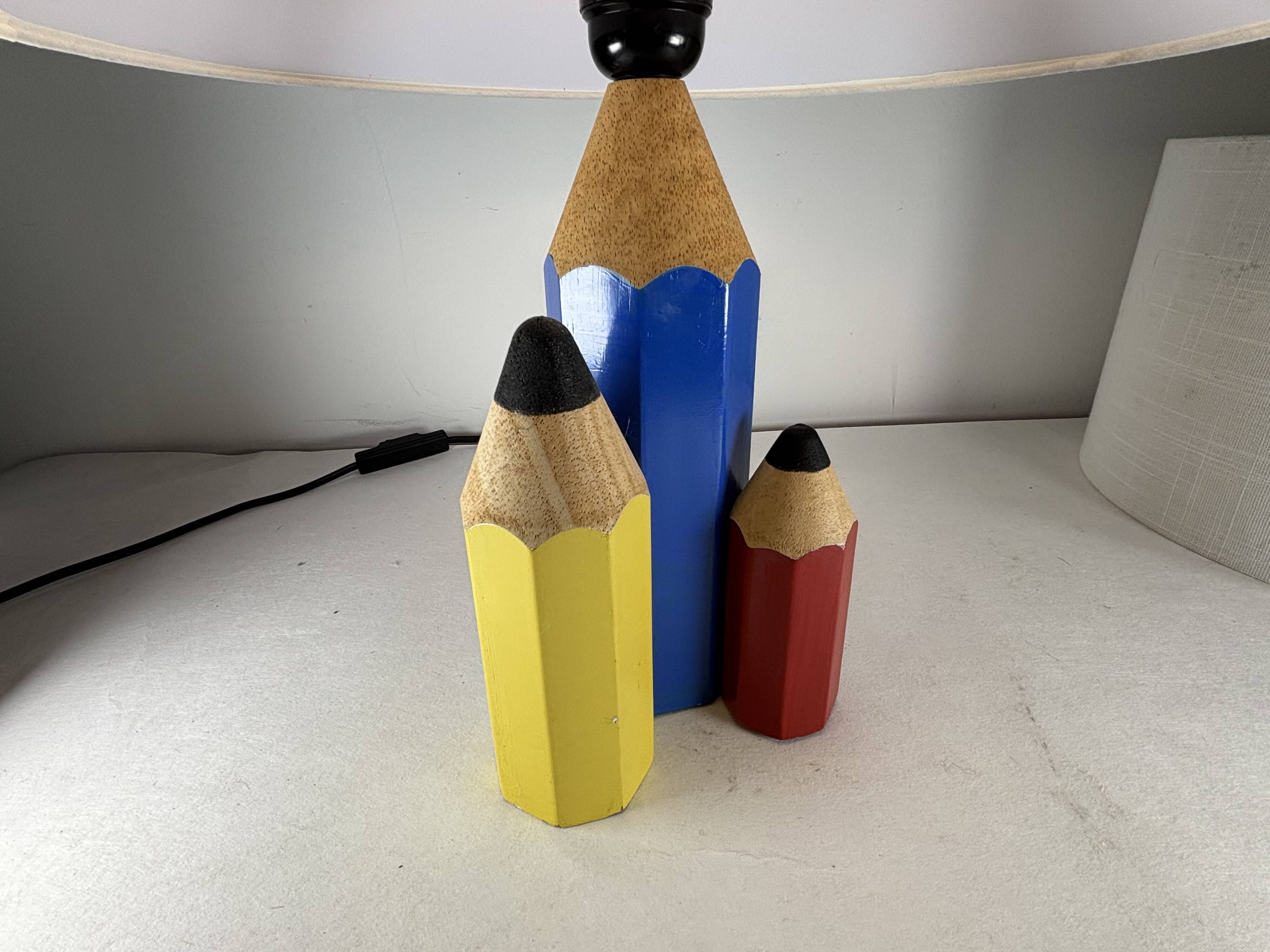 Post-modern lamp "Crayons de couleur" by Pierre Sala France 1980