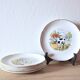 Moulin-des-Loups - Orchies - Set of 6 vintage glazed ceramic cheese plates