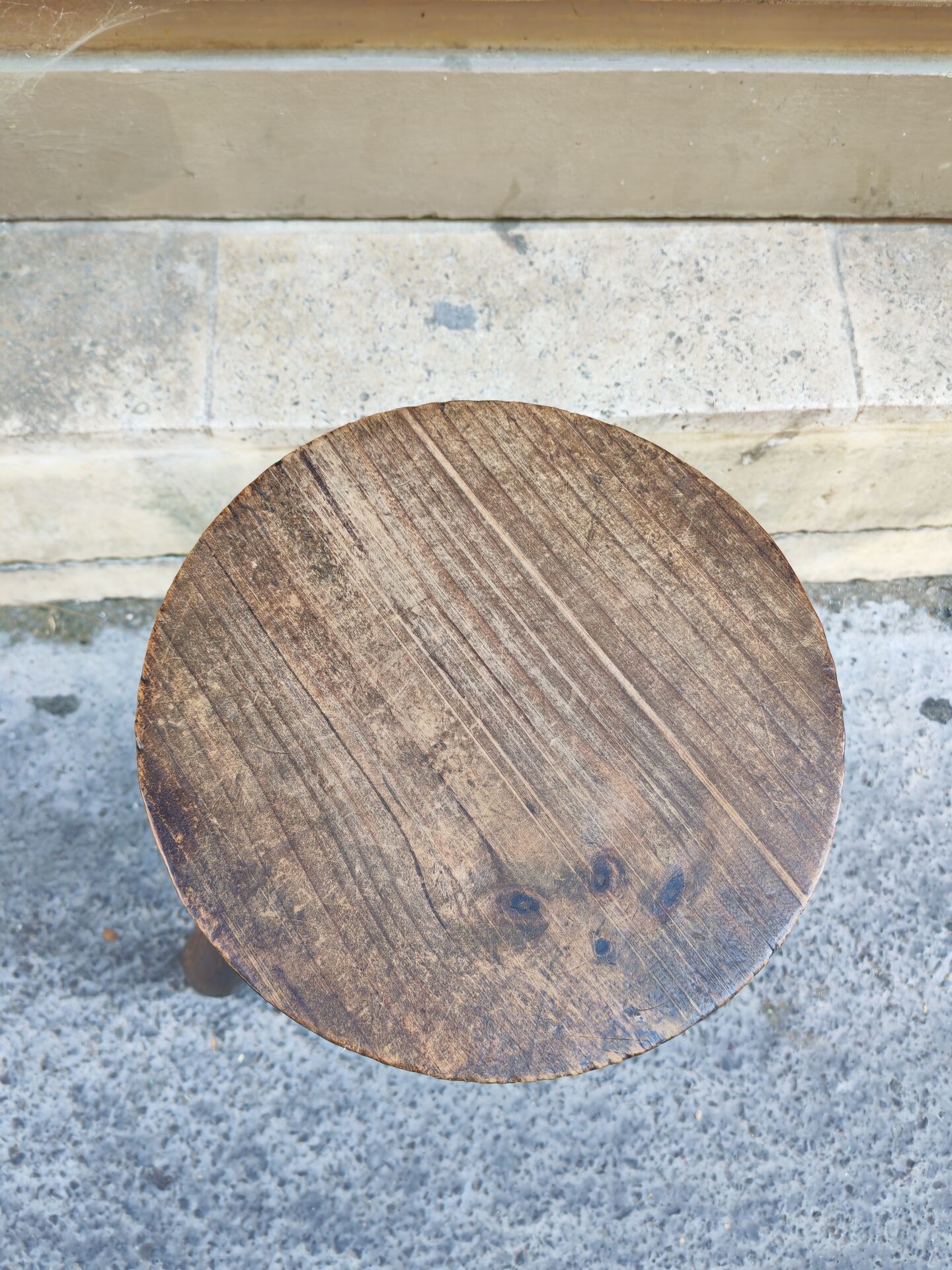 Brutalist tripod stool