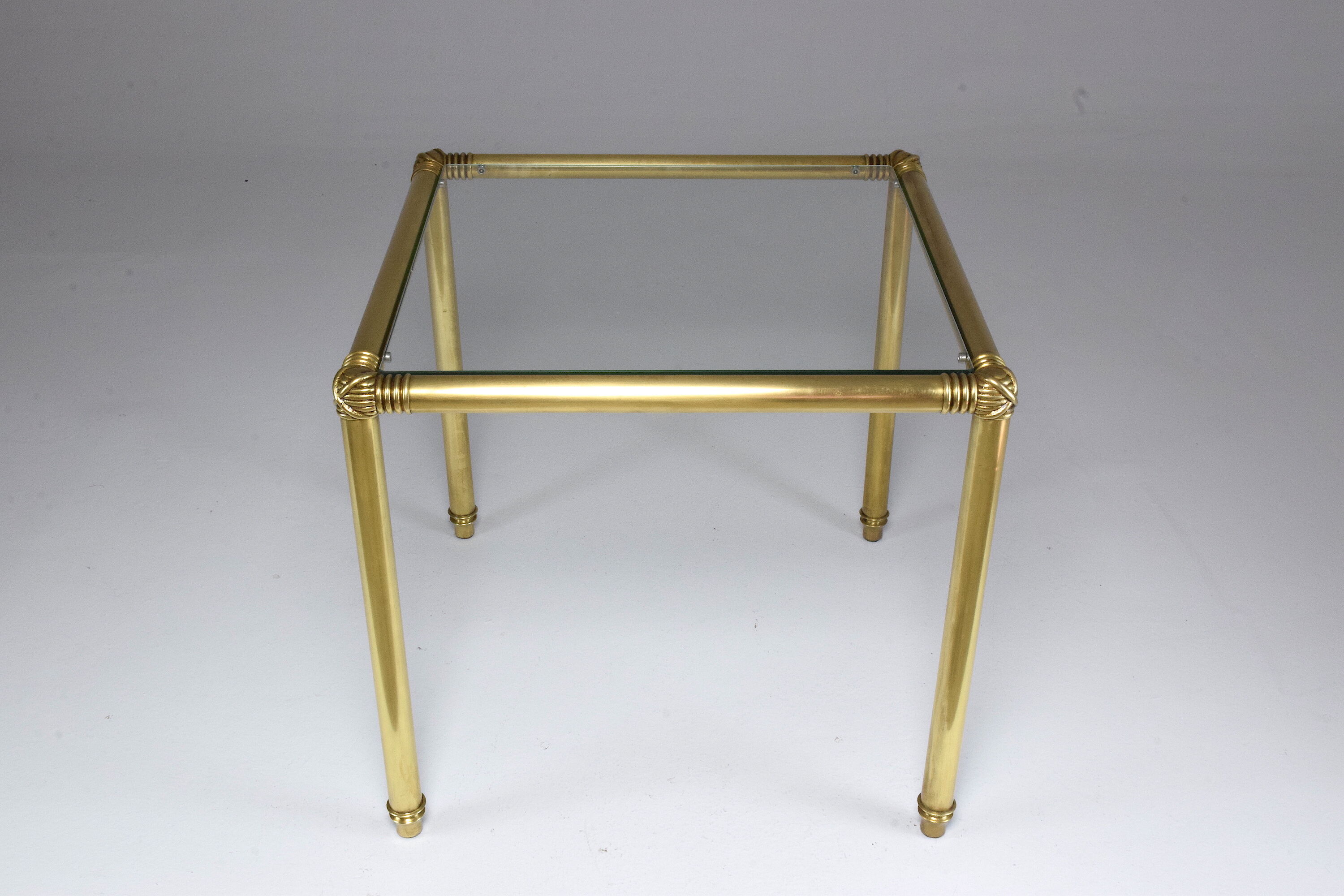 French Table of Appoint Vintage in Brass, 70s