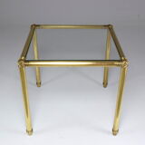 French Table of Appoint Vintage in Brass, 70s