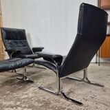 Set price! De Sede DS-2030 2x lounge chair + ottoman, vintage