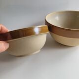 Set of 2 small and medium stoneware bowls