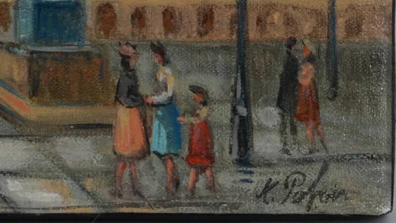 Michel Pabois : Paris, la place Vendôme, huile sur toile originale signée