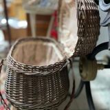 Bressan basket in old wicker, with handles and closure