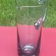 elegant water or orangeade pitcher in smoked glass from the 1970s - 25 cm
