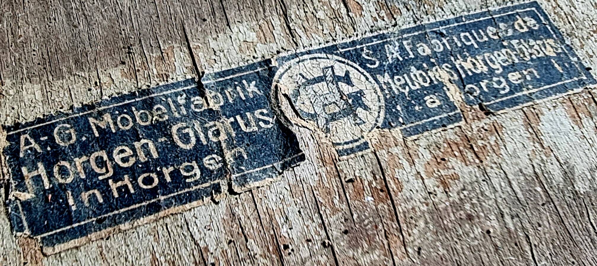 4 chaises bistro Horgen-Glaris Suisse années 30/40