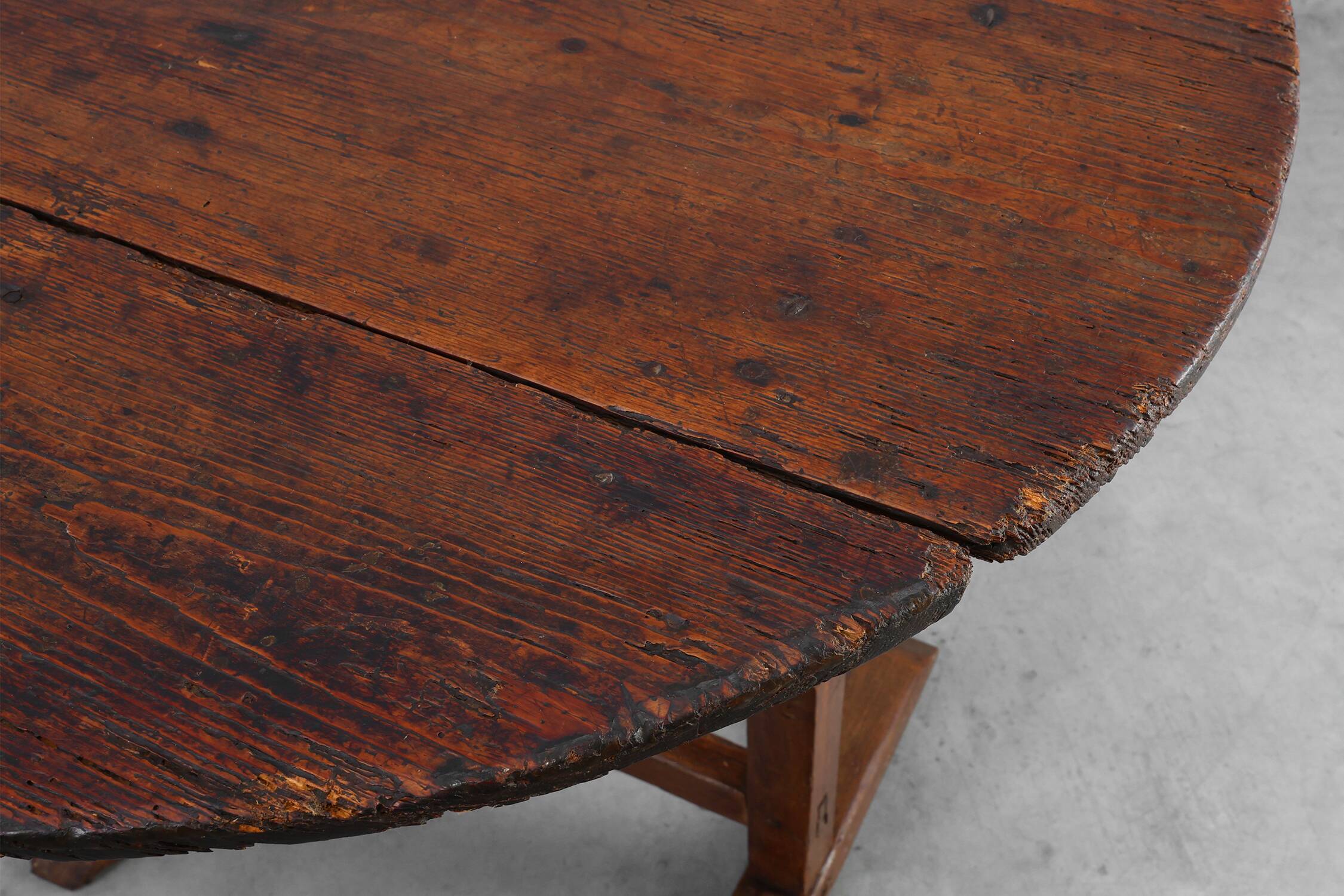 Antique oak Tilt top side table, France ca. 1800