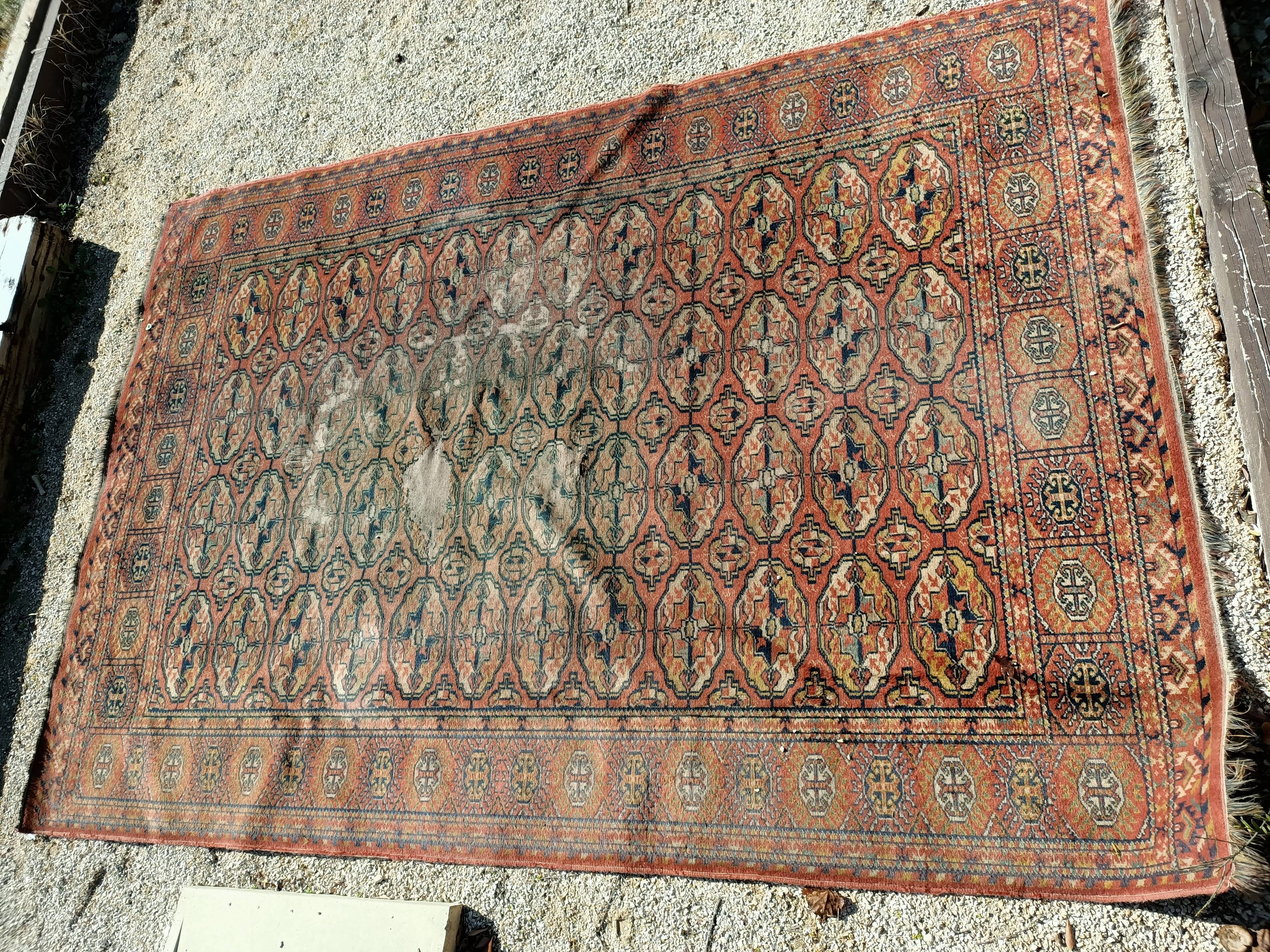 Old Afghan carpet 241 x 165