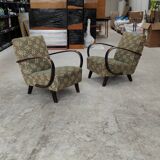 Paire de fauteuils H410 Type C vert Jindrich Halabala 1930
