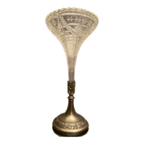 Vase bouquetière cornet in cut crystal Louis XVI style late nineteenth early twentieth