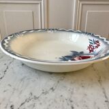 Hollow round dish Digoin Sarreguemines model "Lot" 30s