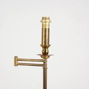 1980s patinated brass reading lamp