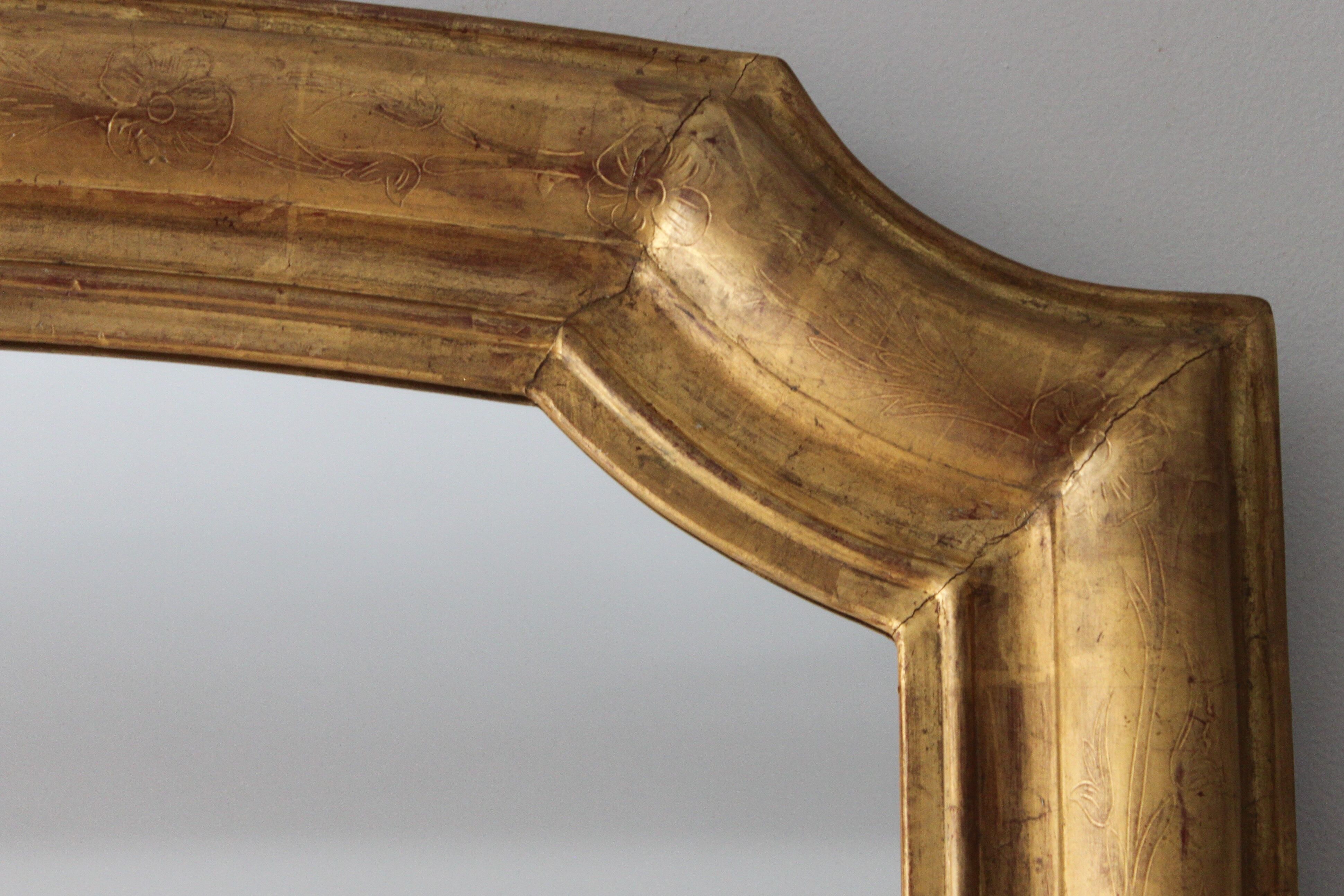 Large mirror Louis Philippe "gendarme hat" 84x138cm