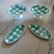 Set of antique Scottish tile dishes