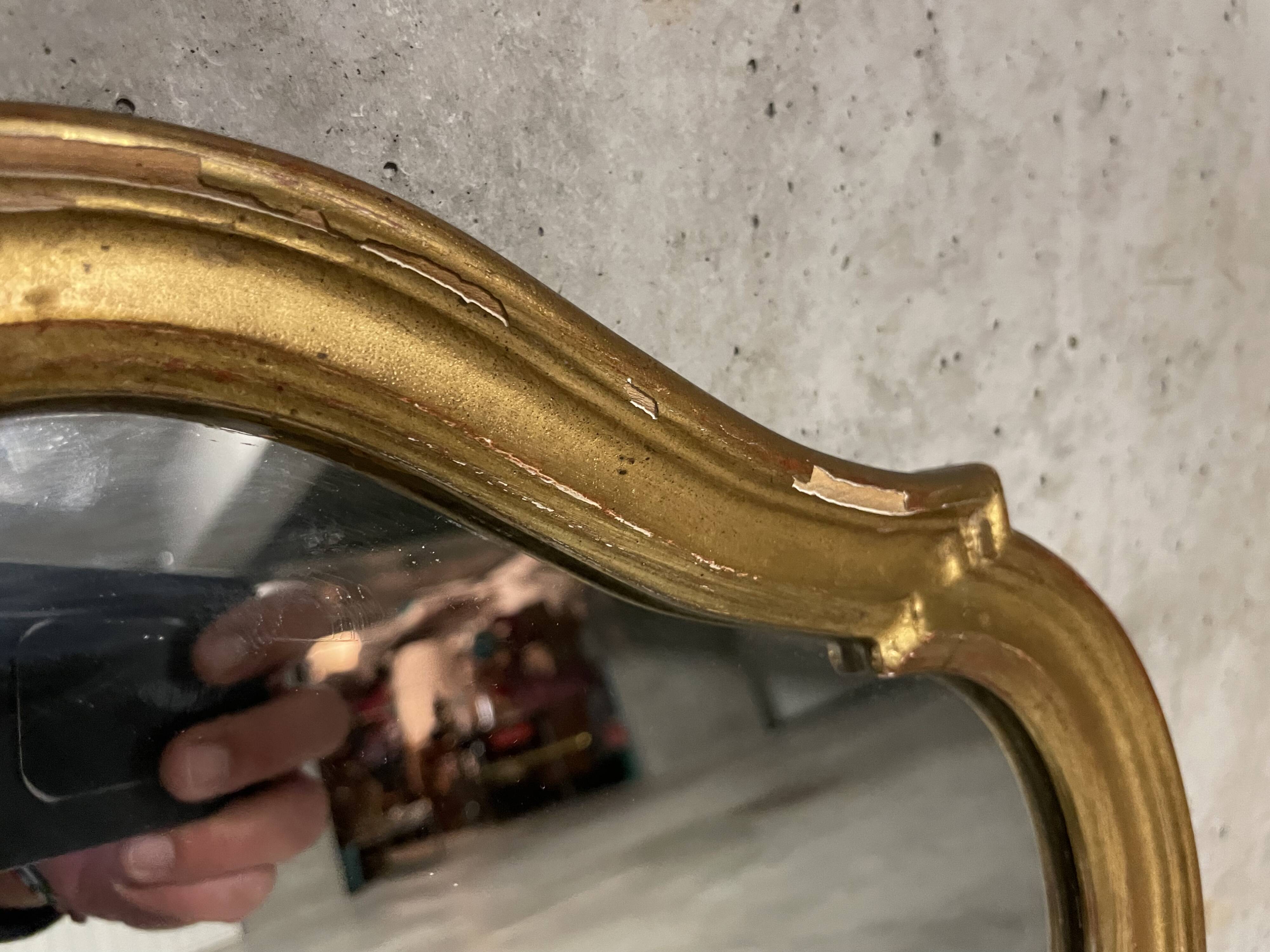 Old gold mirror