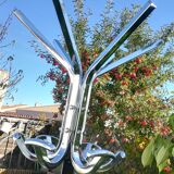 Coat rack on stainless steel stand year 70/80