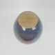 Large blue glazed ceramic vase signed under the base