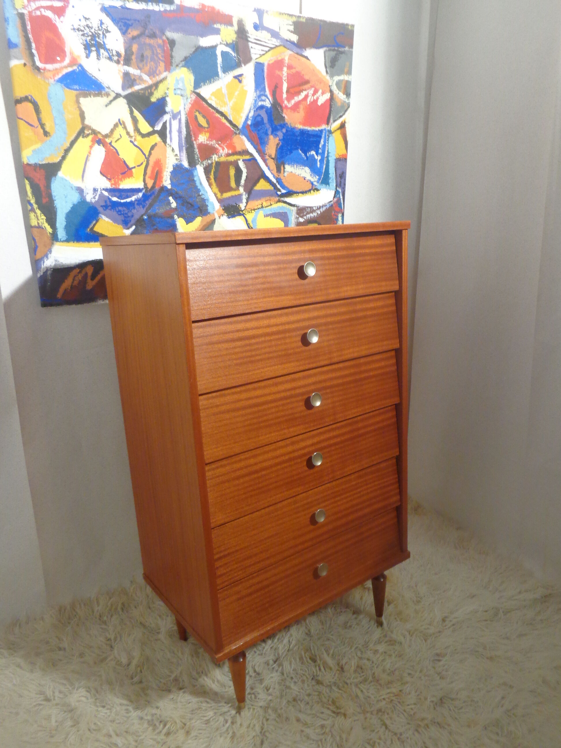 Vintage 1960s chest odf drawers