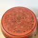 Tabouret, table d'appoint en bois laqué rouge, Chine