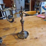 Pair of 19th century bronze candlesticks
