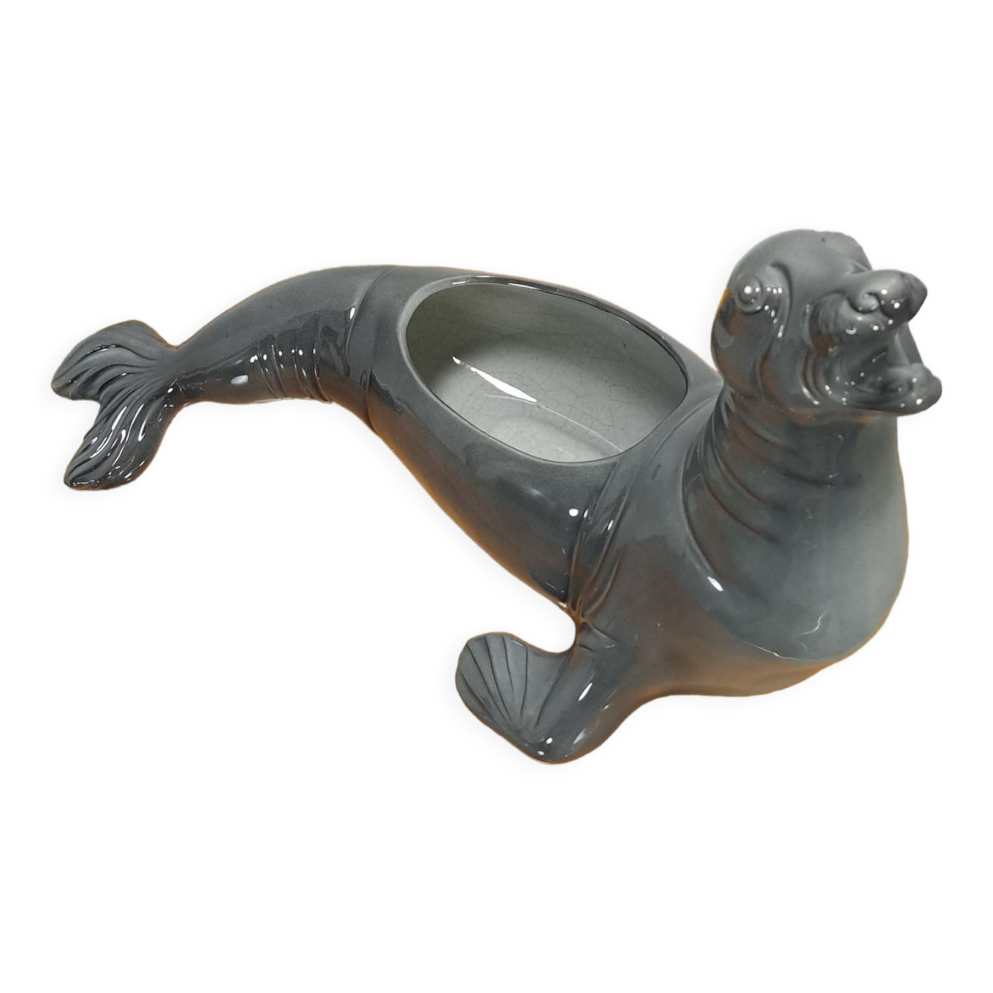Porcelain vintage flowerpot seal