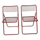 Pair of iconic folding chairs - Ted Net - industrial design IKEA 1970