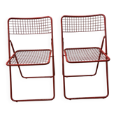Pair of iconic folding chairs - Ted Net - industrial design IKEA 1970