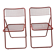 Pair of iconic folding chairs - Ted Net - industrial design IKEA 1970