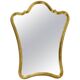 Curved wall mirror in gilded wood Chelini Firenze, mid-century, Italy, 1950s.