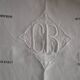 Old monogrammed sheet - embroidered: 290x230cm