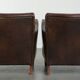 Sturdy set of vintage sheepskin armchairs with a nice English design