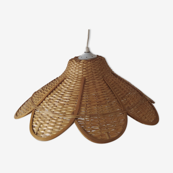Vintage rattan hanging lamp