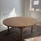 Table basse ronde aerogommée en chêne massif