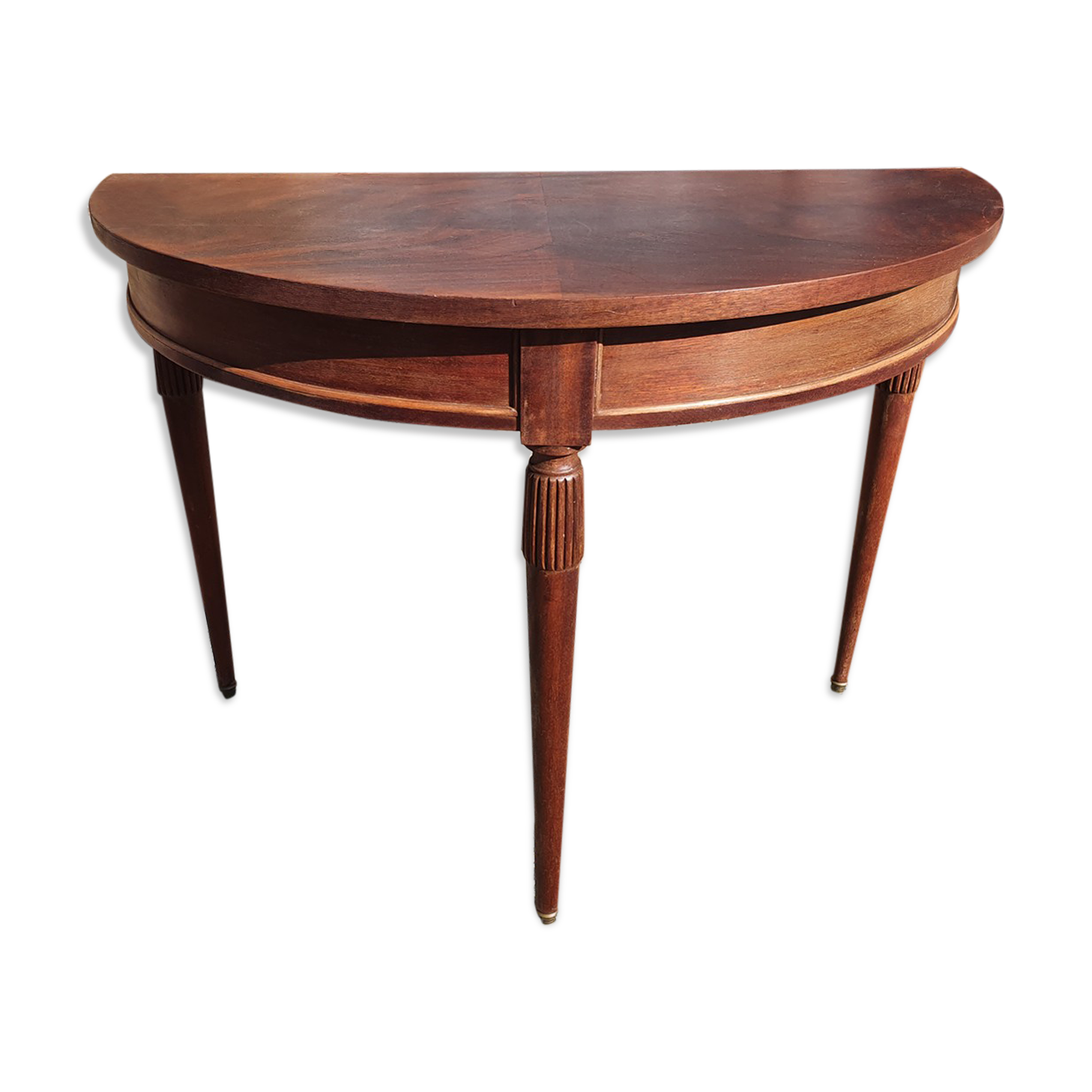Half moon console, empire style, wood, vintage