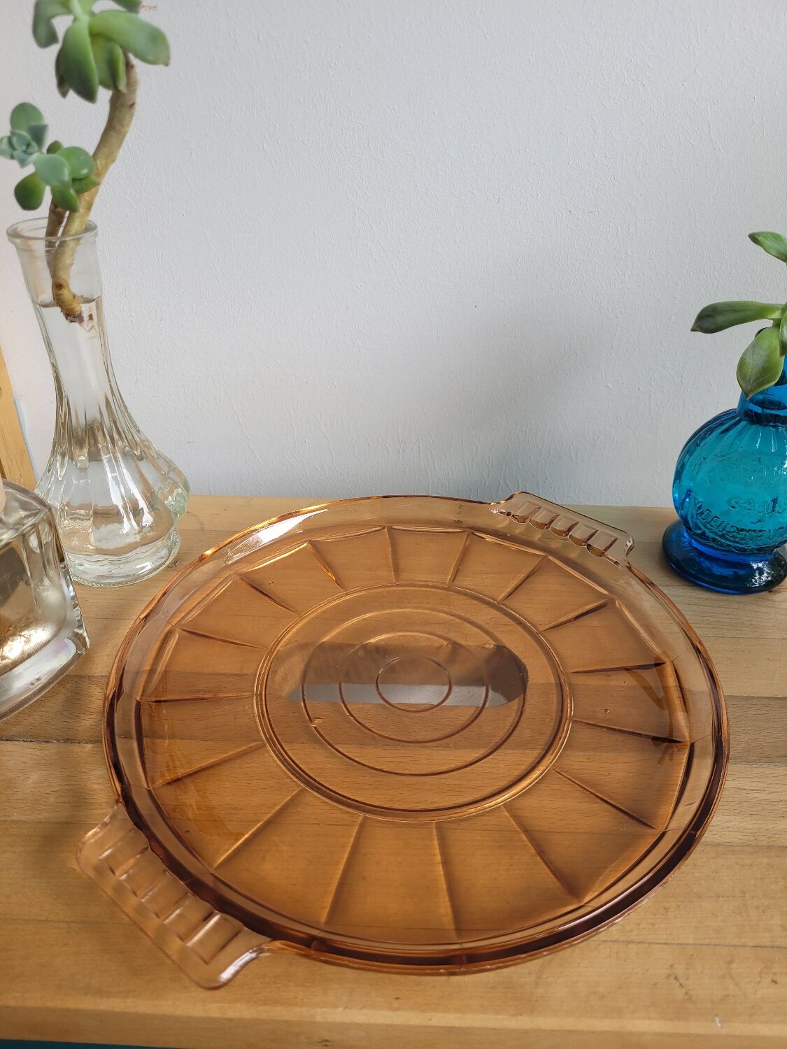 Plateau en verre Art Deco