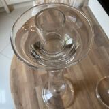 Glass candle holders