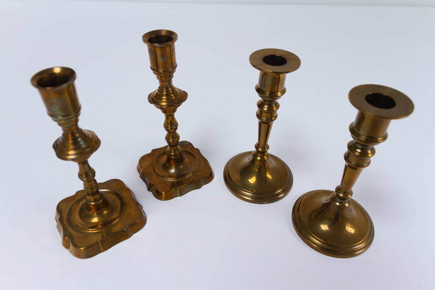 Vintage Danish Malm Candleholders, 1950s, Set of 4