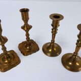 Vintage Danish Malm Candleholders, 1950s, Set of 4