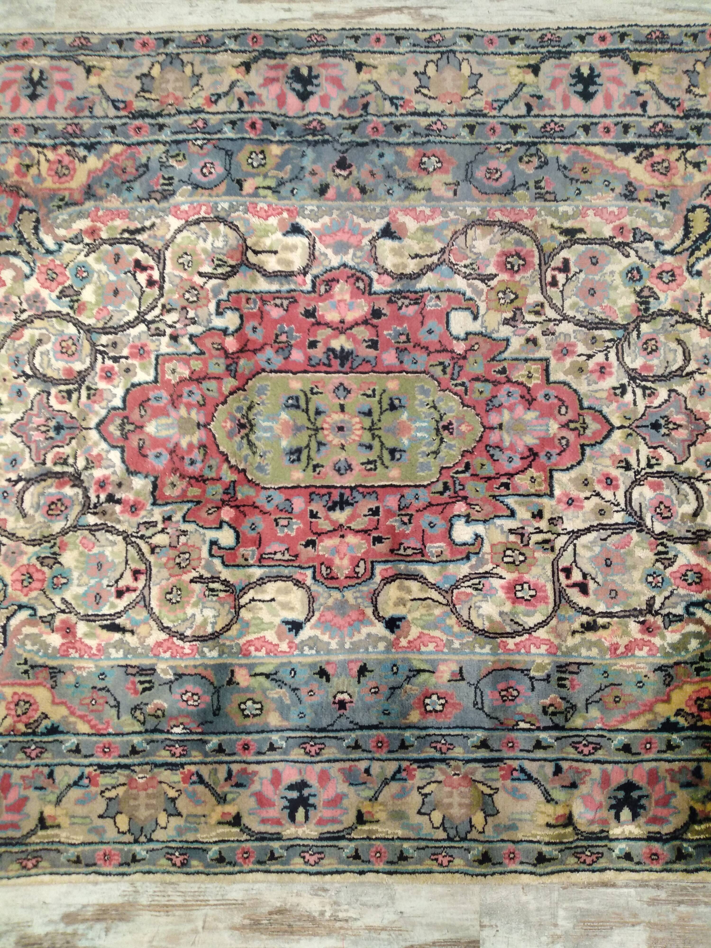 Persian wool and silk rug