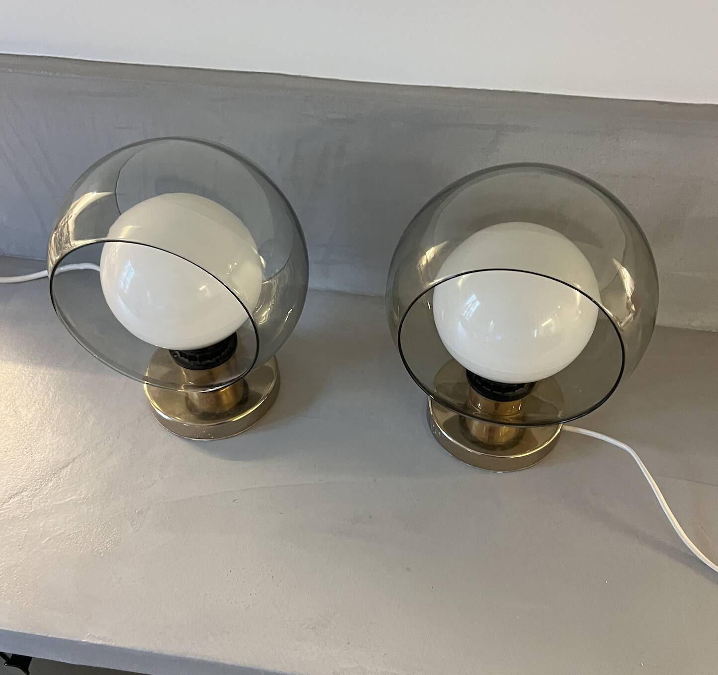 Pair of vintage Art Deco lamps