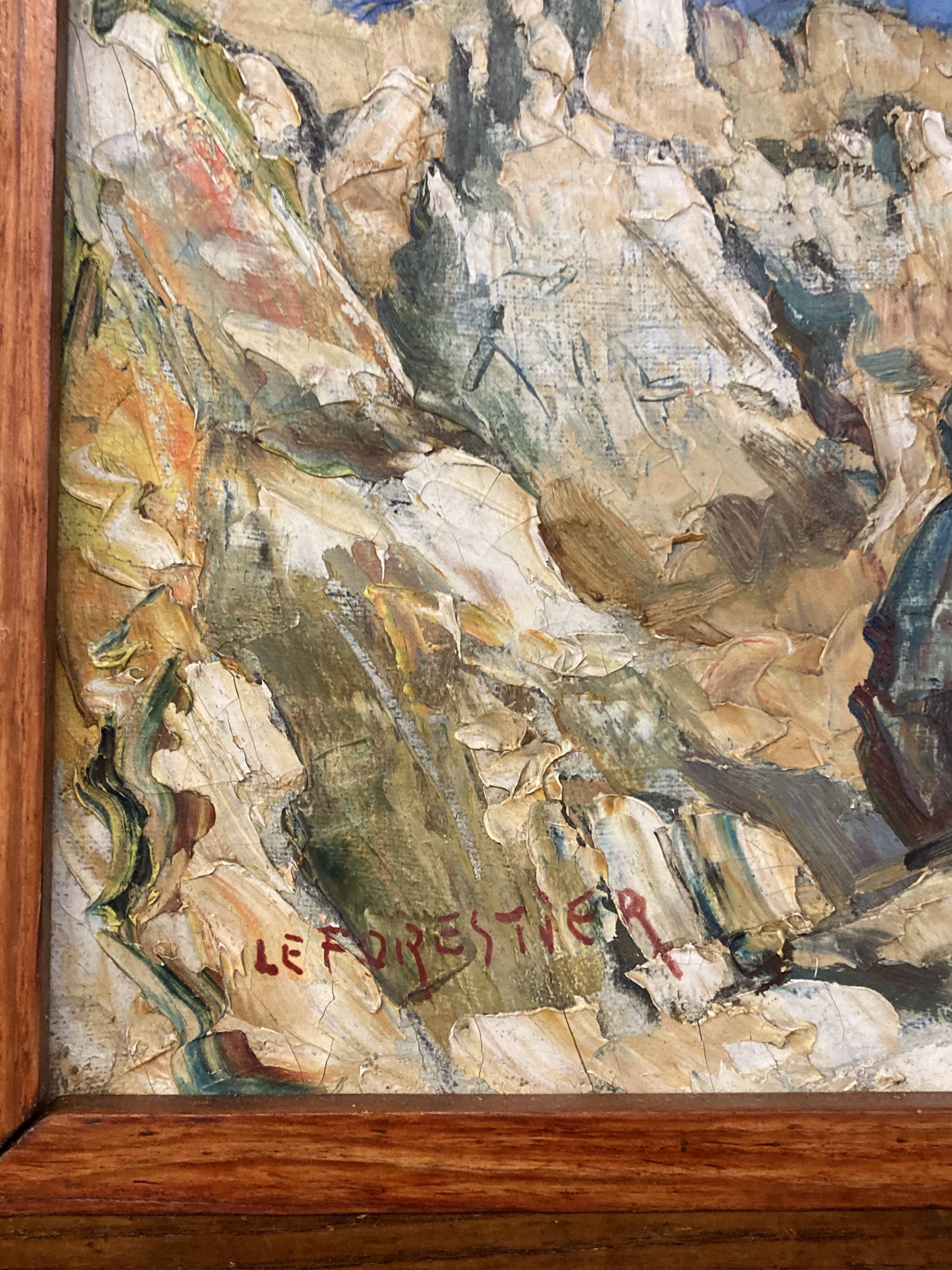 René LE FORESTIER (1903-1972), Rochelaise Coast, oil on canvas framed