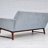 1970s, Danish 3 seater sofa, original good condition, velour, oak wood.